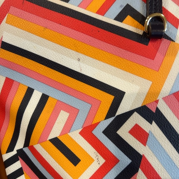Tory Burch Kerrington LARGE Multicolor Geometric Tote Bag - Picture 7 of 11
